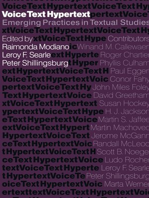 cover image of Voice, Text, Hypertext